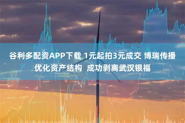 谷利多配资APP下载 1元起拍3元成交 博瑞传播优化资产结构  成功剥离武汉银福